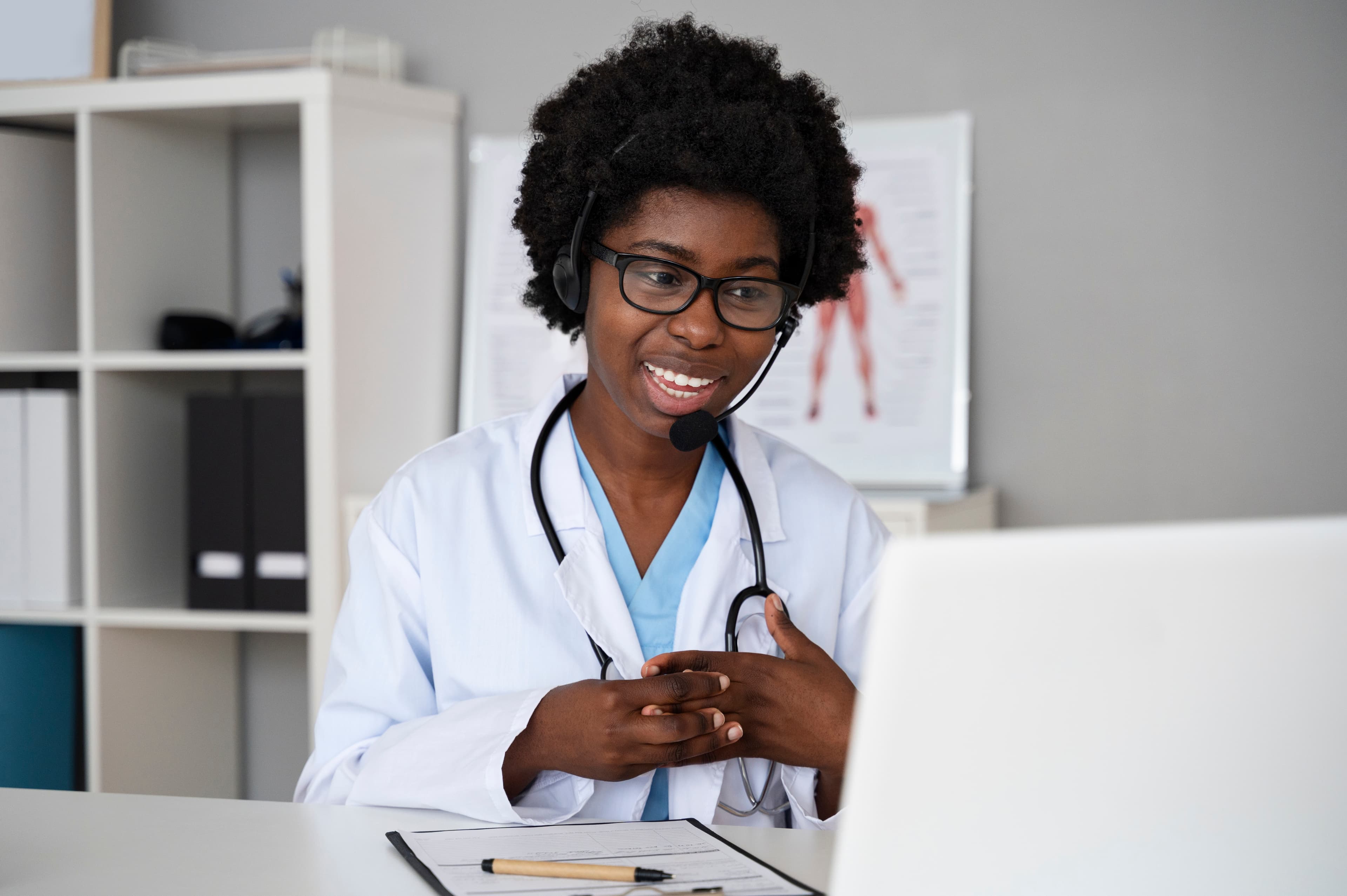 Nurse working in the clinic